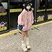 OATSBAS Kawaii Zip Up Hoodie Women Cute Cartoon Embroidery Oversized Pullover Sweatshirt Harajuku Kawaii Hooded Top (Large,Pink-Thick)