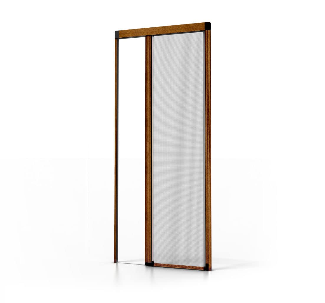 Moustiquaire enroulable porte Luxe ALU - Chêne dorée - L1400 x H2300mm