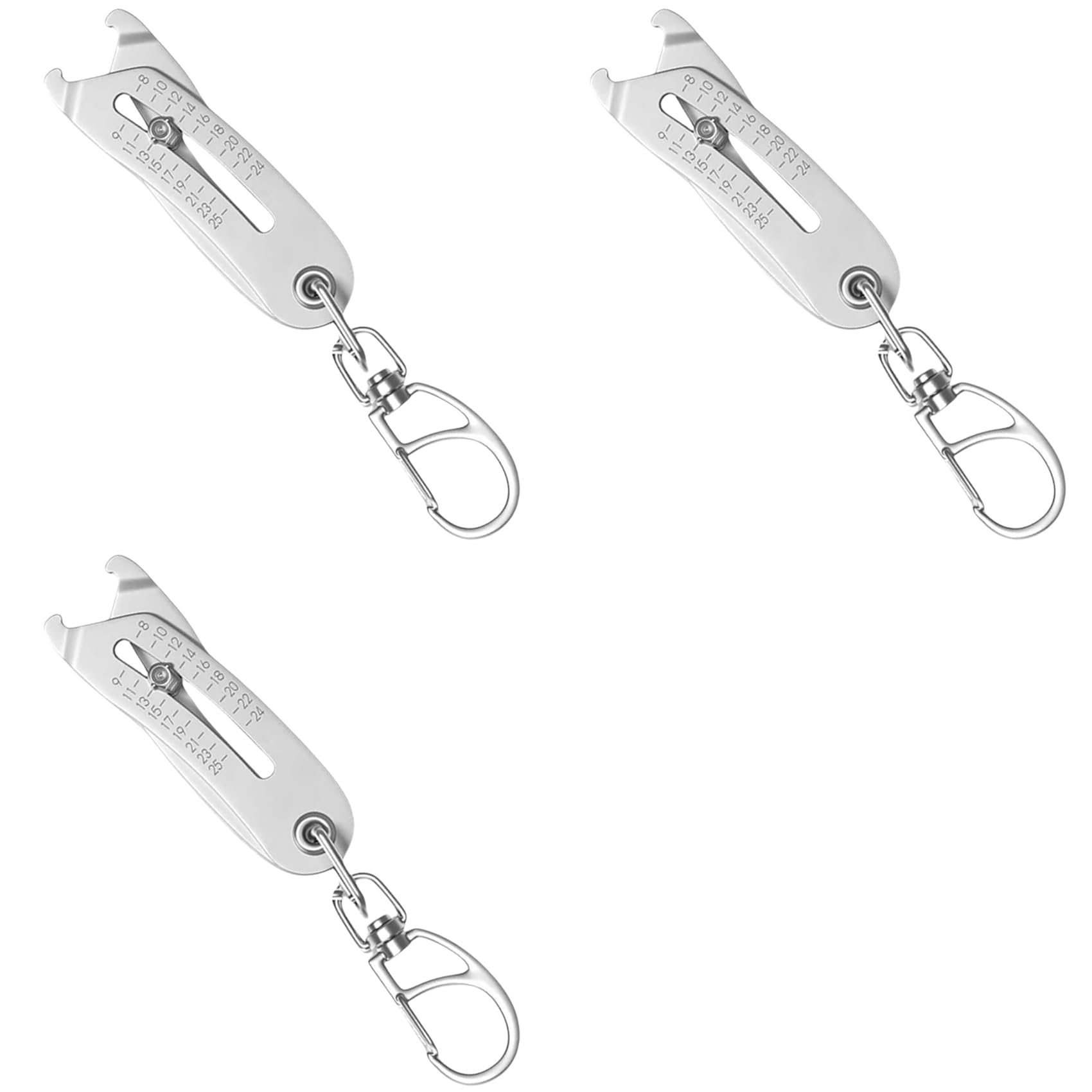 Ctrlzs 3X Precise Thread Size Checker Keychain,Bolt And Nut Identifier Gauge Size Gauge Precise Bolt Size Finder Keychain