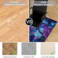 Gaming Bürostuhl Unterlage für Hartböden, Bodenschutzmatte Bürostuhl Teppich, Computerstuhl Teppiche, Schreibtischstuhl Unterlage, Schutzmatte für Laminat, Stuhlmatte für Home Office 200 x 300 cm – Ansicht 5