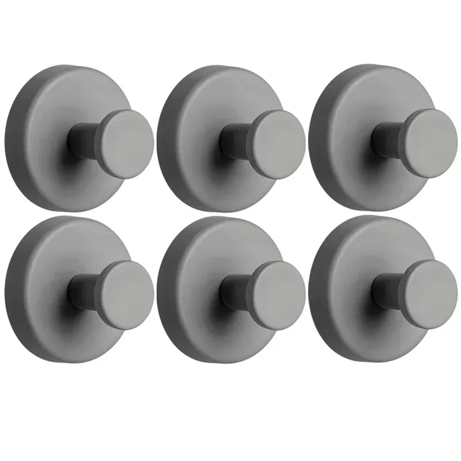 YUSUZH 6Pcs Suction Cup Hooks for Shower Removable Towel for Bathroom Window Glass Door Wall Household Hanger for Hanging Robe for Bathroom & Kitchen(Grey)