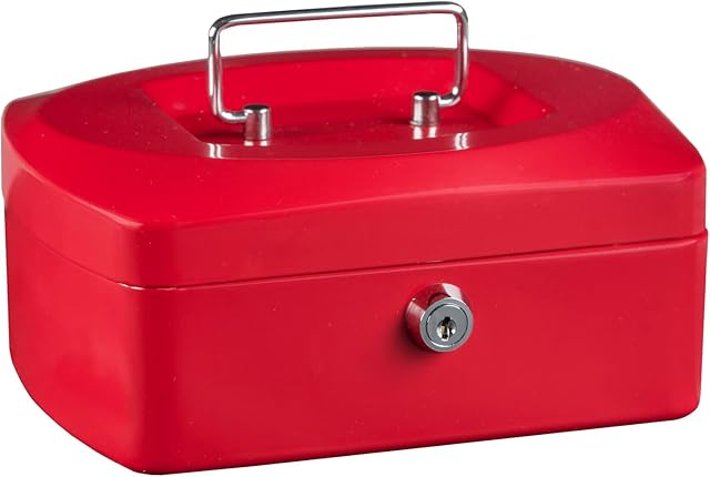 Idena 50038 - Kasa 10", rozmiar 255 x 200 x 90 mm, kolor czerwony, 1 szt.