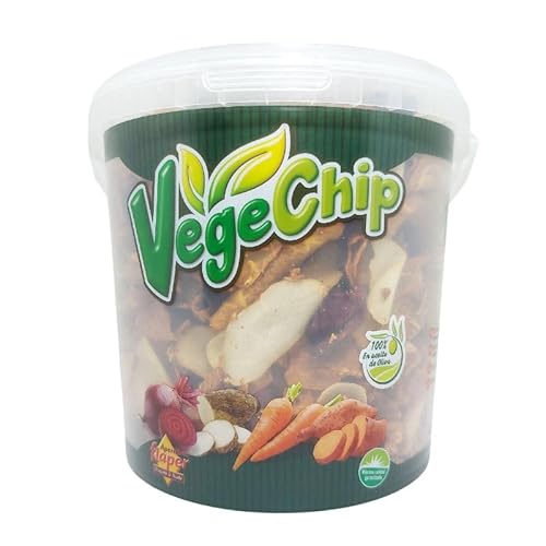 Vegechips | Snacks Mix de Yuca, Batata, Zanahoria y Remolacha | Formato tarro reutilizable 600g