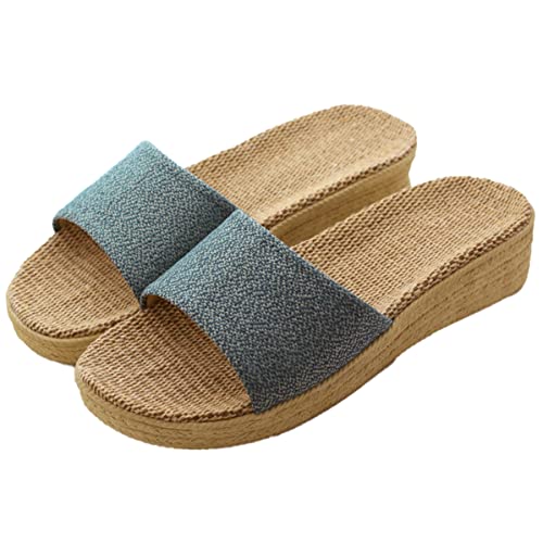 Women's Indoor Cotton Linen Home Slippers Non-Slip Casual Sandals