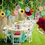 30Ct Spring Sun Flower Hanging Swirl Decorations,Themed Birthday,Party Supplies,Ceiling Decorations for Girls,Boys,Kids,Home,Classroom,Office,Baby Shower - Image 2