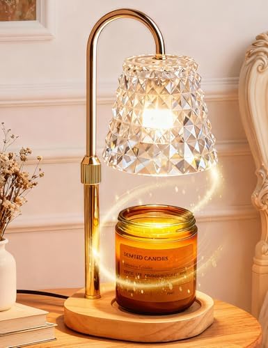 Candle Warmer Lamp with Timer Dimmable Candle Warmer Birthday Gifts for Women Mom Sister, House Warming Gifts New Home Room Decor, Height Adjustable Wax Melts Warmer for Jar Candles