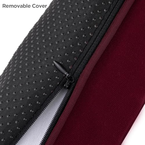 Image of Sunolga Door Draft Stopper Blocks Hot and Cold Air with Removable Washable Cover for Bottom of Door, All-Season Seal for Noise, Light, Dust, Door Sweep for Gaps Up to 3 inch, Home Essentials, 38 inch, Red