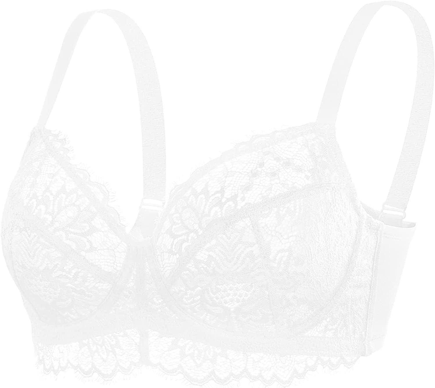 HSIA Minimizer Bra for Women - Plus Size Full Coverage Lace Bra with Underwire, Non Padded - Image 5