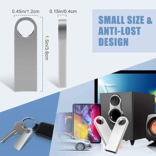 USB Flash Drive Thumb Drive Small Capacity Pen Drive Rotating USB Memory Stick Metal U Disk for Data Storage (2TB) - Thumbnail 5