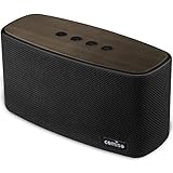 COMISO 30W Bluetooth Speakers with Super Bass, Bamboo Wood Home Speaker with Subwoofer - (Black)