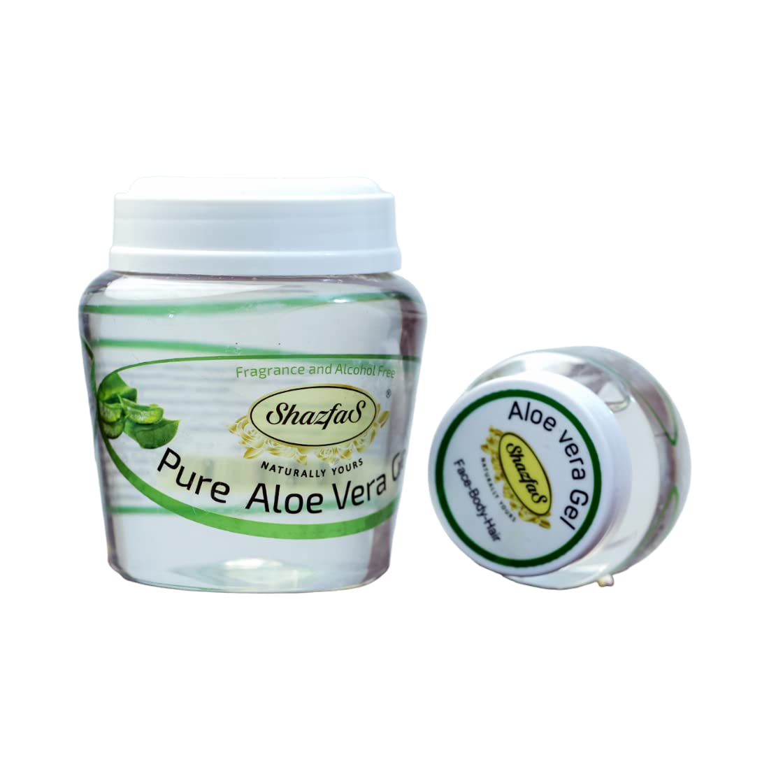ShazfaS Aloe vera Gel with 99% Pure Natural Aloe Vera for Face, Skin Moisturizer, Hydrates and Soothes,Also can Apply for Hair with No Added Fragrance Alcohol Paraben and color, (500g Pack of 1)