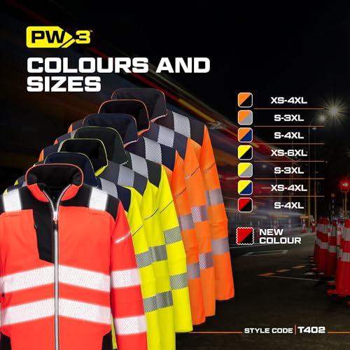 Portwest T402 Men's PW3 Hi Vis Safety Jacket - Image 4