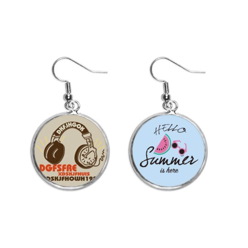 Pendientes de sandía ergonómicos estilo rock loco marrón para evitar tirones 5