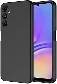 Elfia Samsung Galaxy A55 ile Uyumlu Silikon İçi Kadife Lansman Mat Renkli Kılıf, Siyah