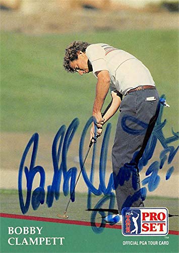 Bobby Clampett autographed golf card (PGA Tour, BYU Cougars, SC) 1991 Pro Set #17 - Autographed College Cards