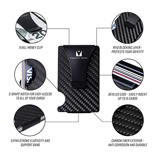 Carbon Fiber Minimalist RFID Blocking Slim Wallet Sleek No Screws2
