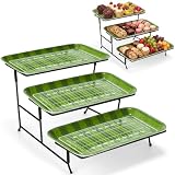 Thenshop 3 Tier Football Field Melamine Serving Trays and Platters, 12'