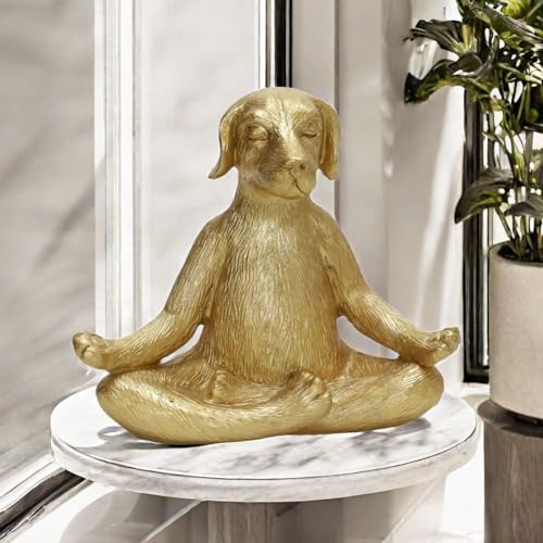 Estatua Decorativa Perro Yoga Meditación 10 cm miniatura 7