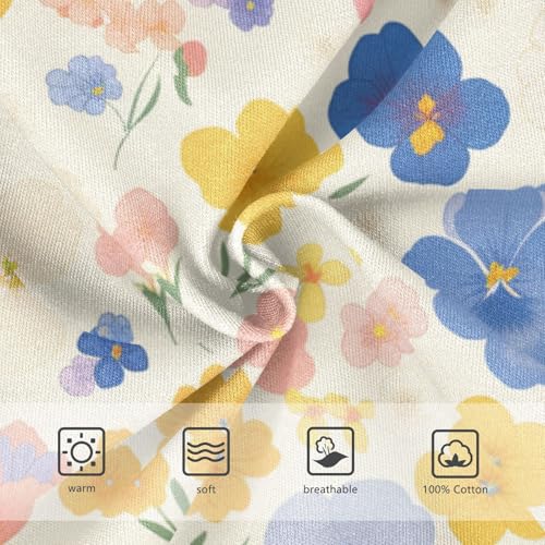 KLL The Garden Tricolor Pansy Flower Toddler Boys' Soft Athletic Underwear Cute Children Undies3