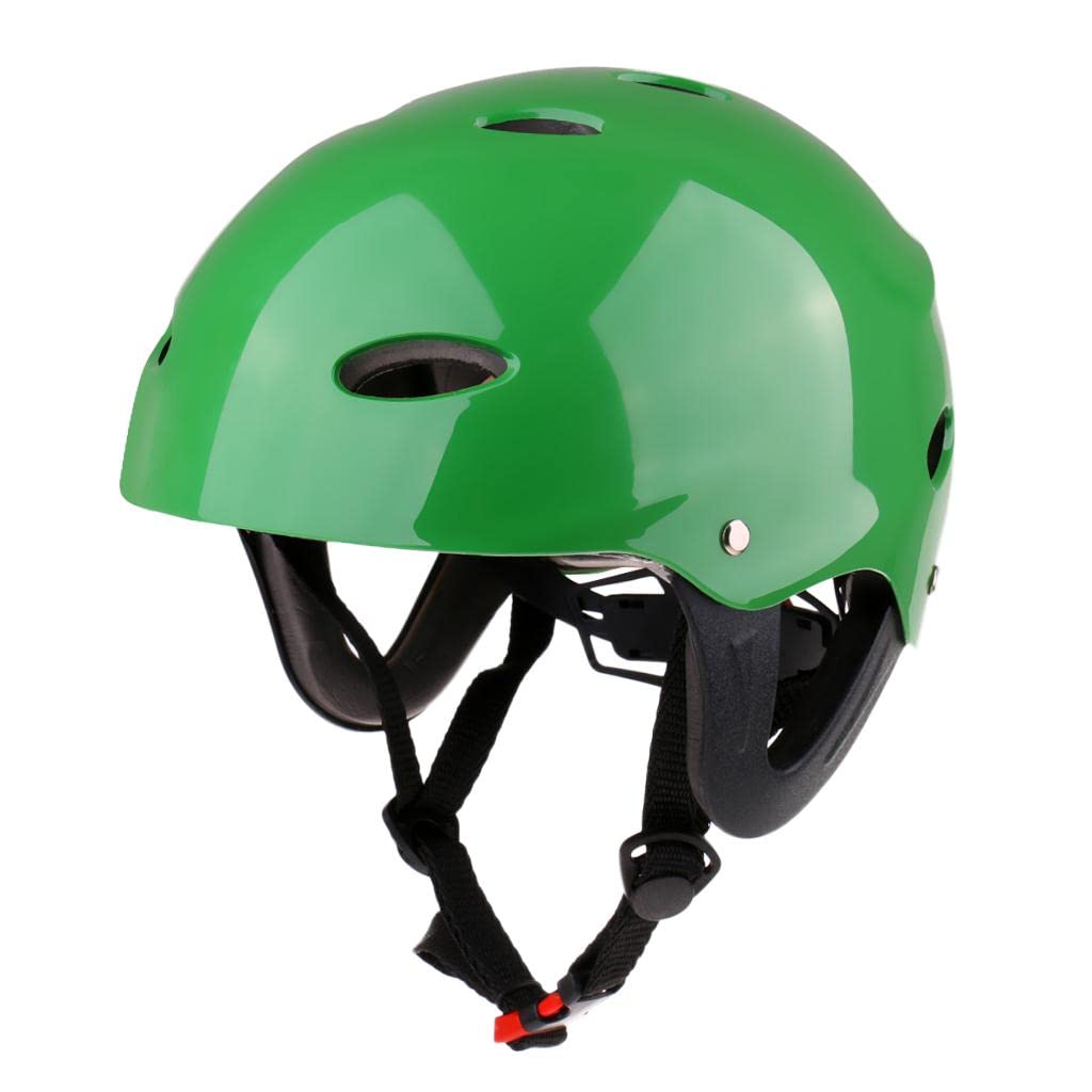 Casco di Sicurezza Wakeboard Kayak Canoa Protezione Orecchio Verde