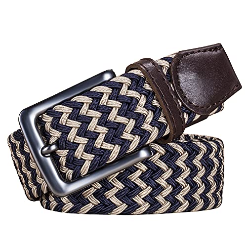 Image of AGEA Elastic Stretch Woven Braided Waist Belt for Men and Women