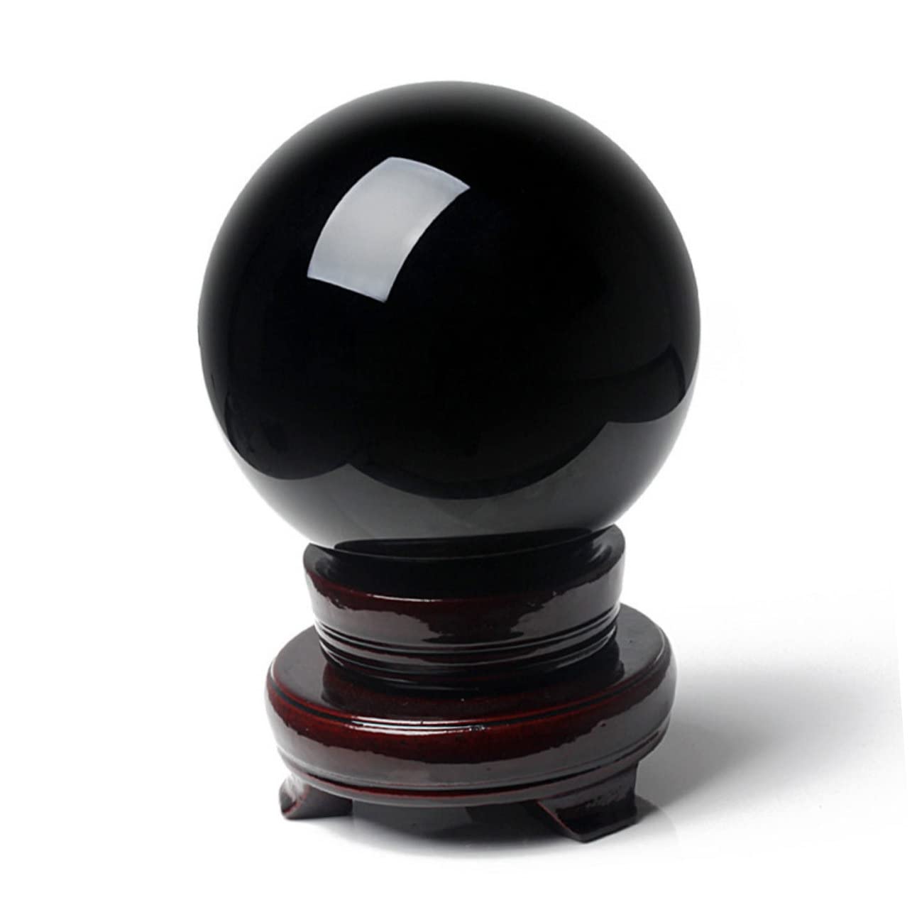 Obsidiana negra natural EPIGEIST esfera pulida de 9 cm de alta calidad para decoracion