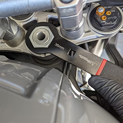 Pit Posse Pp2585 - Motorcycle Tool - Rear Axle Steering Stem Wrench 36Mm - Harley Davidson - Buell - Customized For Harley - Durable Grip - Made Of Hardened Vanadium #TOP6