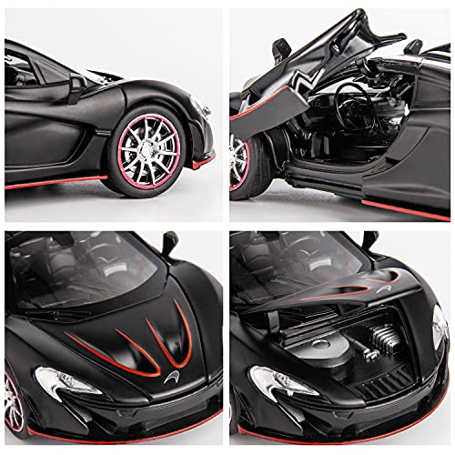 Image of Metal Pull Back Diecast Car 1:32 Mclaren P1 Pull Back Car Model With Sound Light Boys Gifts Toys For Kids?Pack Of 1?,Multicolor