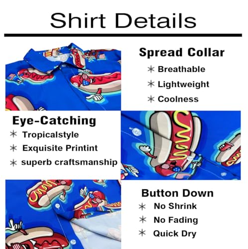 Hawaiian MenS 2 Piece Outfits Rave Duck Shirts Shorts Outfits Tropical Set with Hat3