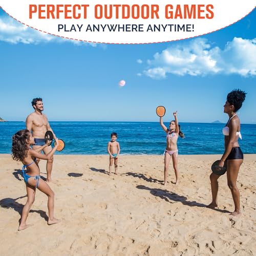 Image of Wedopro Toss and Catch Ball Game, Kids Toddler Baseball Glove & Catch Ball Toys, Kids Outdoor Games for Family, Toys for Beach Yard, Birthday for Ages 3 4 5 6 7 8-12 Year Old Boys Girls (Brown)