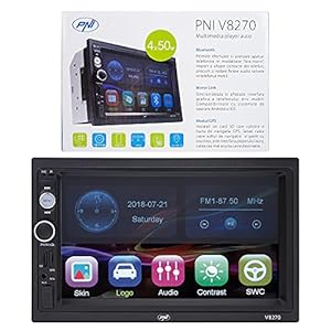 PNI V8270 2 DIN multimedia navigatie met GPS MP5, 7 inch touchscreen, FM radio, Bluetooth, Mirror Link, AUX, USB…