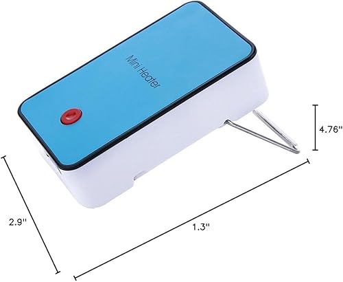Miniatura 8 de Calentador de ahorro de energía de seguridad Mini sala portátil Oficina Escritorio Calentador de ventilador eléctrico Calentador de aire azul