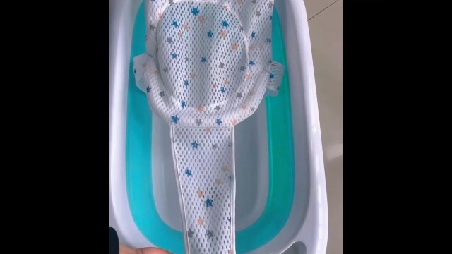 Cuscino Da Bagnetto Per Neonati – Rete Traspirante, Regolabile, Antiscivolo, Pieghevole, Rosa, Multifunzione
