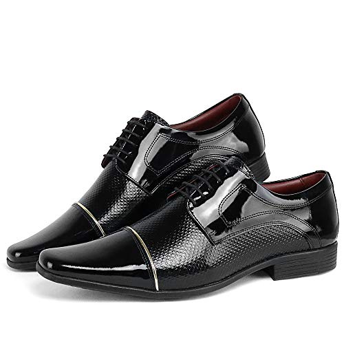 Sapato Social Neway em Couro Preto Ouro