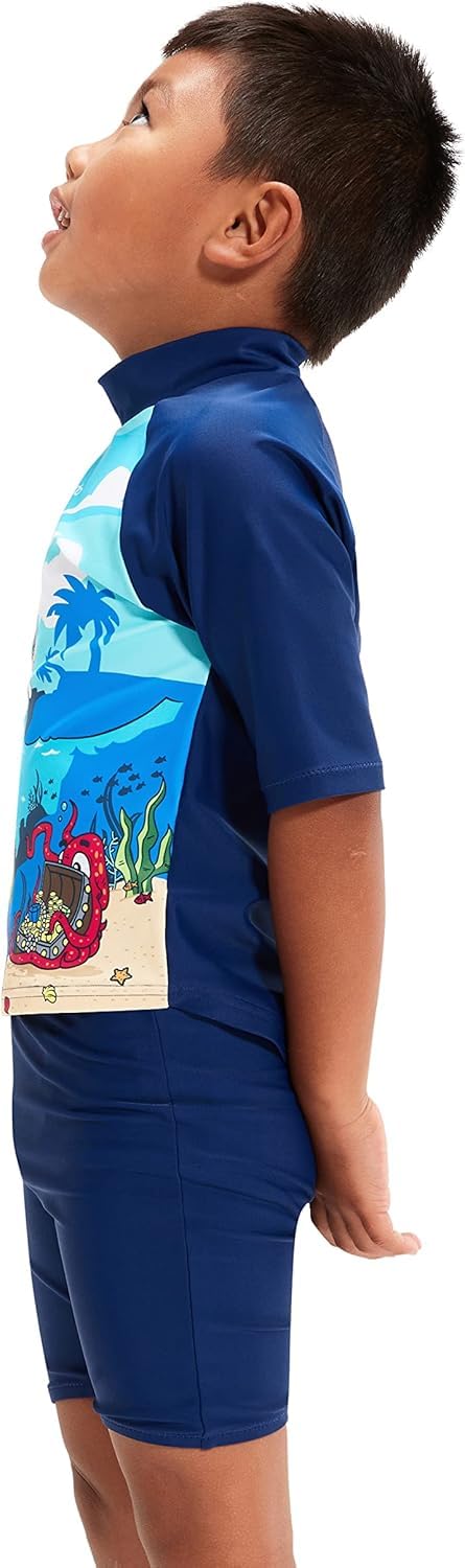 Speedo Jungen Learn to Swim Sun Protection Top & Shorts Schwimmbekleidung (1er Pack)