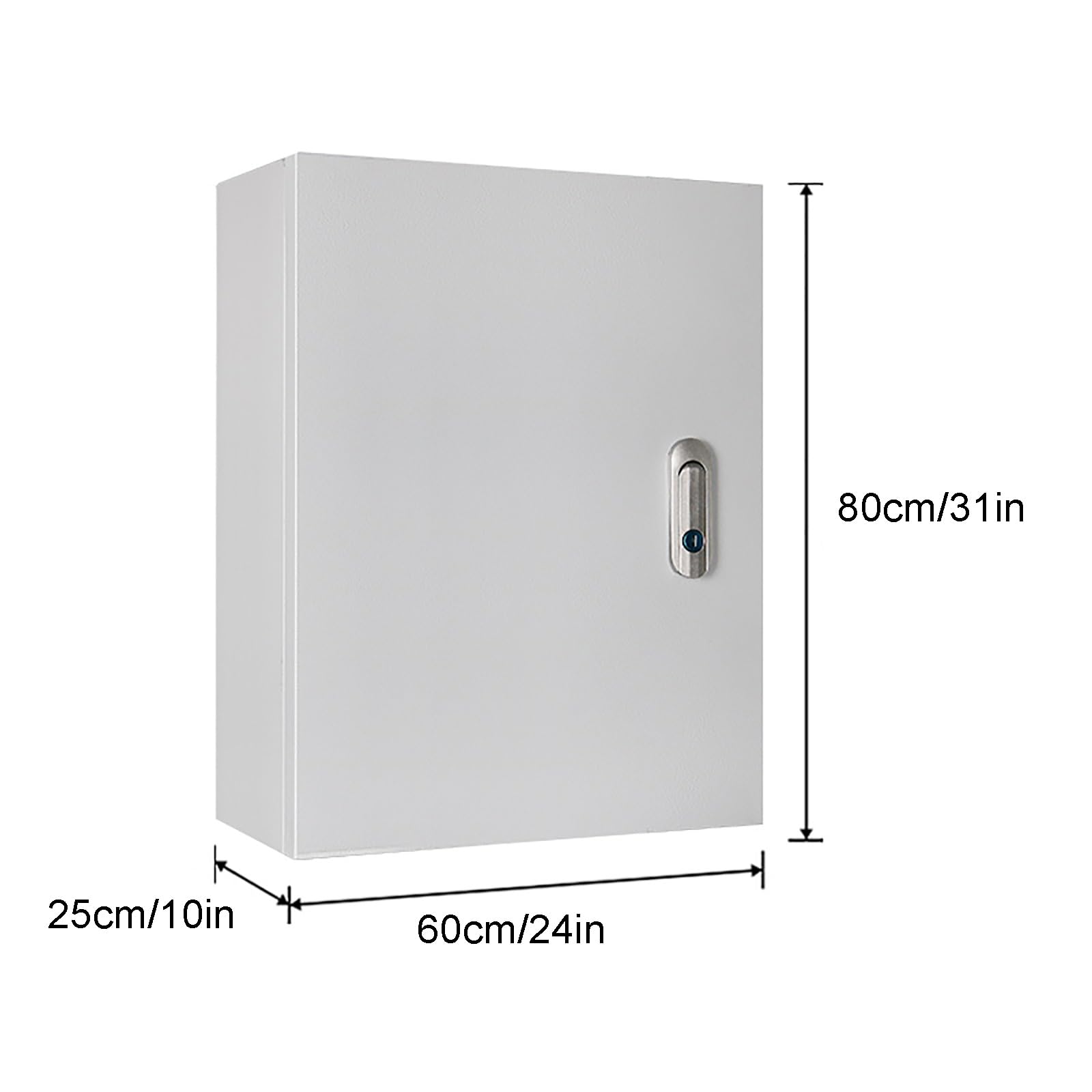 Caja de Conexiones Eléctricas para Exteriores, Caja Estanca Exterior Electrica con Panel de Montaje Interno y Tapa Abatible, Resistente al Agua y al Polvo(60x80x25cm/24x31x10in)
