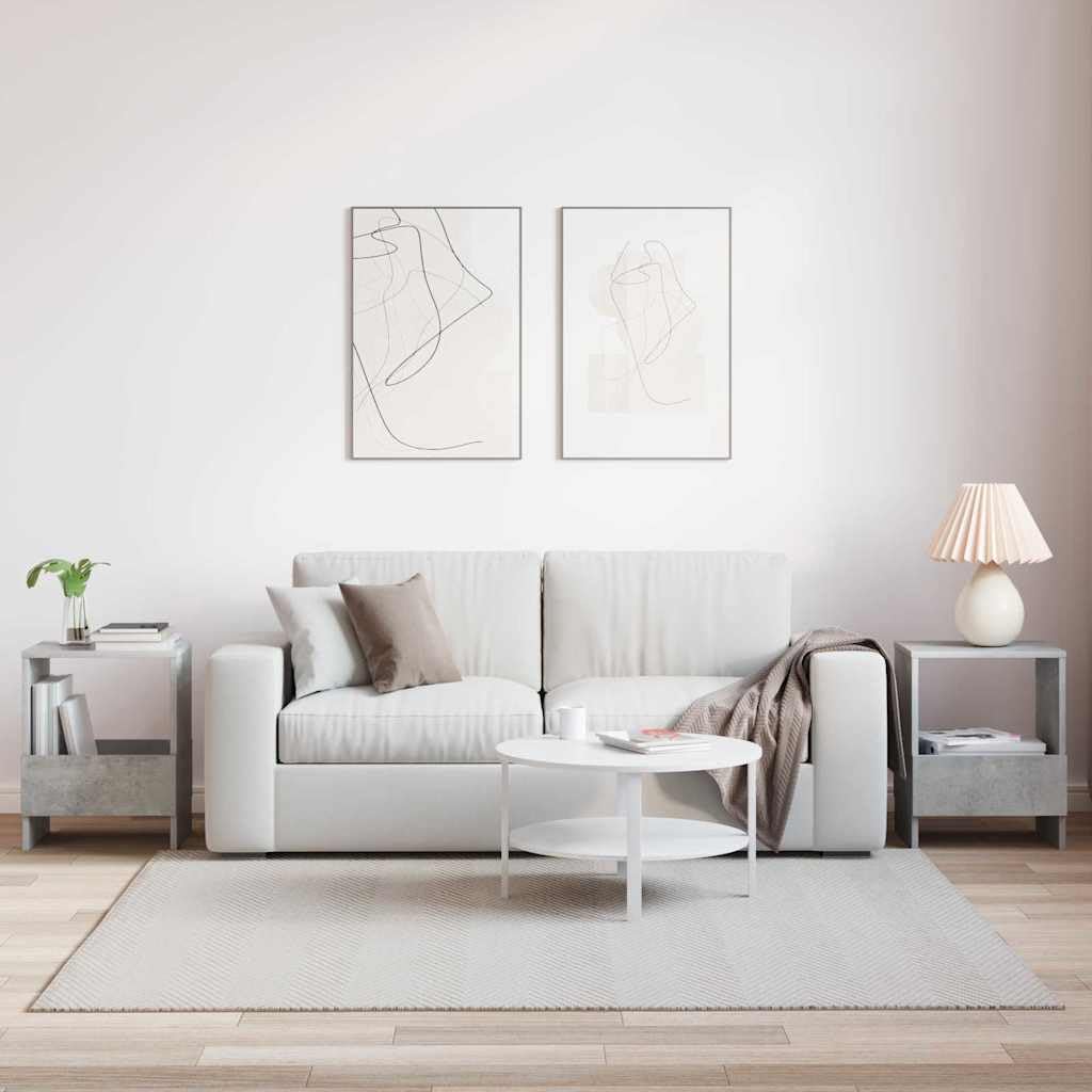 Panca Magazine Legno Ingenierie Grigio | Seduta max 110 kg, manutenzione panno umido, ideale per soggiorno ufficio, 2 pezzi