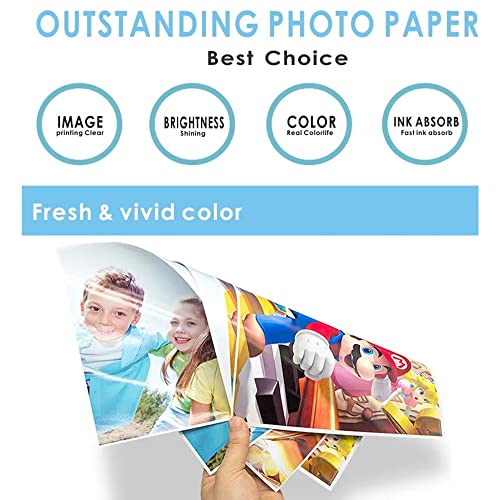 Image of BIGFALCON Professional A4 (8.5x11 inch) 220 GSM Double Sided Glossy Inkjet Photo Paper Premium Dual Sided Printing for Stunning Photos (Pack of 5-100 Sheets)
