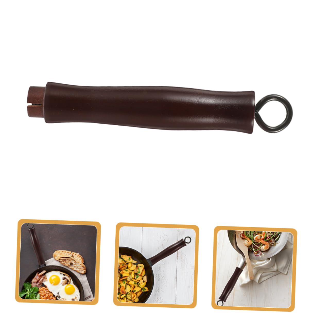 COLLBATH Anti-scald Pot Handle for Cookware Milk Pan Handle Replacement Lightweight Easy to Install Comfortable Grip