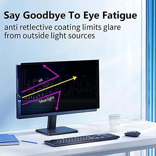 Image of Computer Privacy Screen 23.8 inch, Removable 16:9 Aspect Ratio Widescreen Monitor,Eye Protection Anti Glare Blue Light Slide Mount Tabs Cover Screen Protector for Privacy Screen Filter 23.8 in