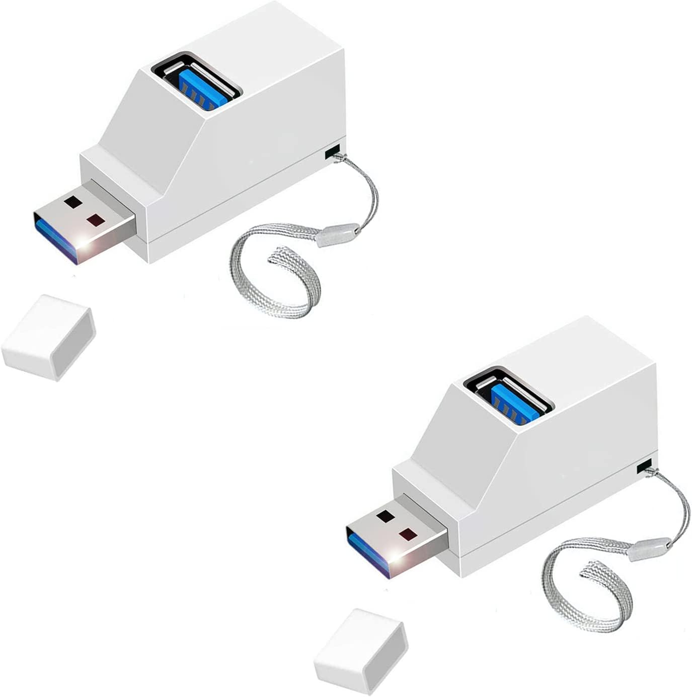 Mini USB Hub Klein, 3 Port Adapter USB 3.0 Y Splitter 1 zu 3, USB