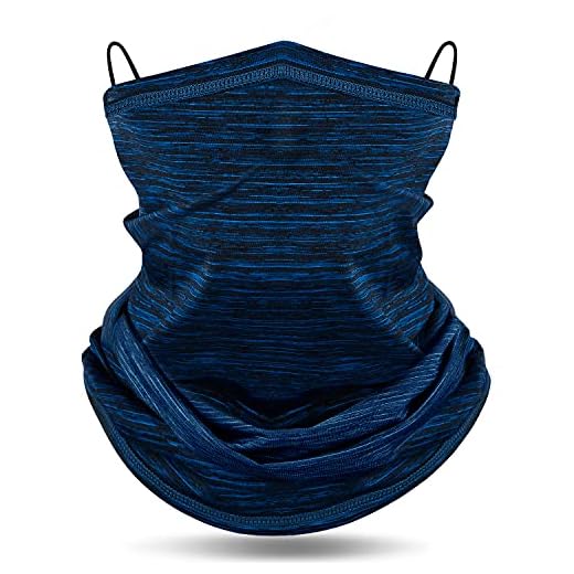 LUROON Hombre Mujer Braga Cuello Moto Pasamontañas Bragas de Cabeza Turbante Sol UV Protección Multifunción Bandana para Senderismo Ciclismo Acampada Correr Aire Libre (Azul Oscuro)