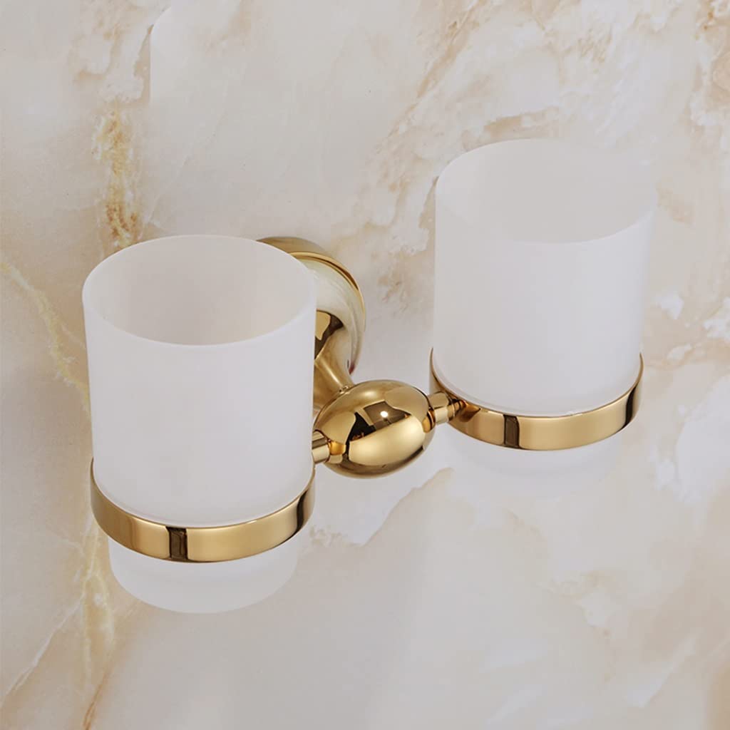 Juego de toallero europeo de jade de doble capa, accesorios de baño con gancho para ropa, soporte para papel higiénico y vaso para cepillo de dientes, accesorios de baño montados en la pared