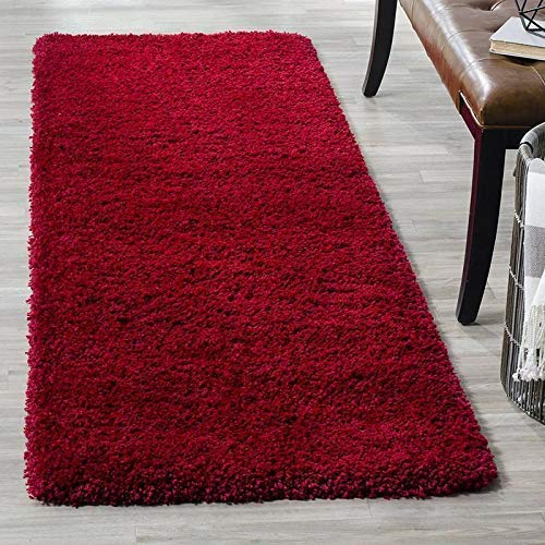 Image of Handwoven Microfibre 3D Rug for Living Room (Maroon, 2 X 8 Feet (Runner), Microfibre)