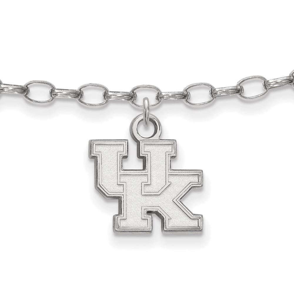 LogoArt Sterling Silver University of Kentucky Anklet, 9 Inch