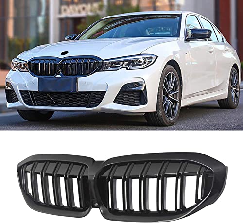 G20 G20 Riñón Black Front Grill Grills Reemplazo de la parrilla de riñón para BMW 3 Series G20 G21 2019-2022 (Black Gloss) Cover