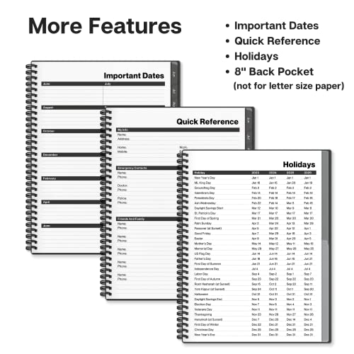 Dunwell Weekly Monthly Planner 2023-2024 (Gray) - 8.5 X 11 Large Academic Planner Notebook, Use Now To June 2024, Spiral Bound Weekly Planner Calendar With Tabs And Bookmark, Daily Schedule Planner #TOP4