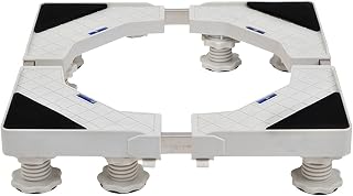 Protable Fridge Base Prevent Scratch Dent Air Conditioner Base Length/Width 42-68cm Washing Machine Floor Trays Stand Pedestal for Under Counter Ice Maker Plant Container (8Legs)