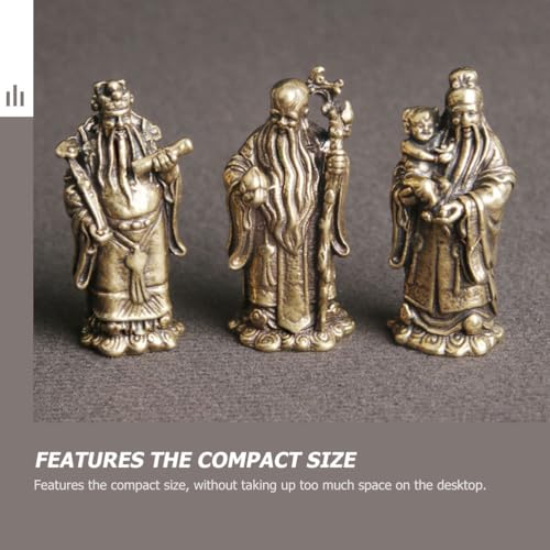 Juego de 3 Figuras de Latón Decorativas Retro MAGICLULU miniatura 5
