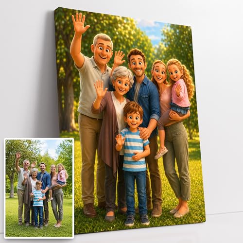 Cadeau original famille anniversaire : tableau personnalisé de vos photos